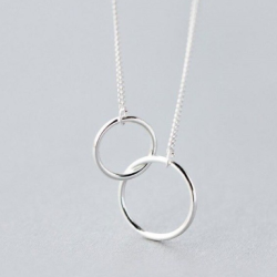 sterling silver interlocking circle necklace