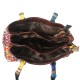 multi-color handmade leather handbag