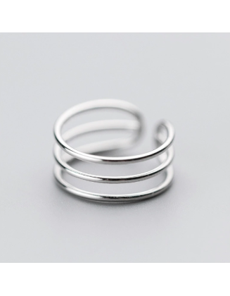 sterling silver three layer ring