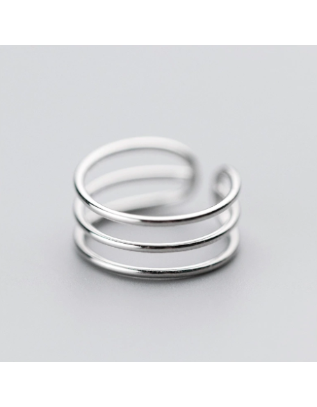 sterling silver three layer ring