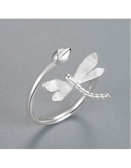 dragonfly sterling silver ring