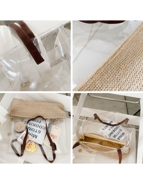 jelly straw tote bag