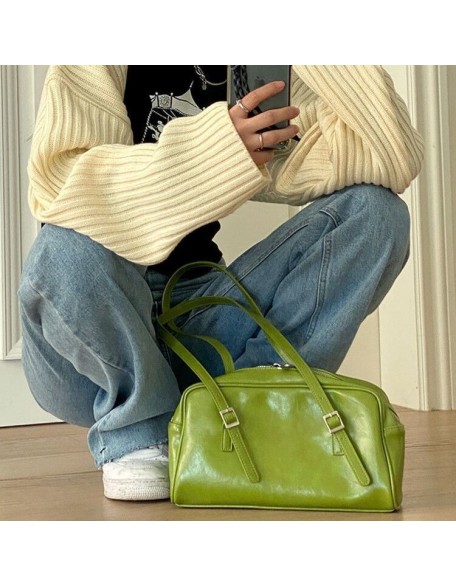 retro green handbag