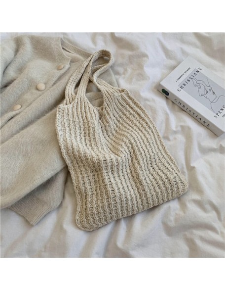 knitted and fitted tote bag