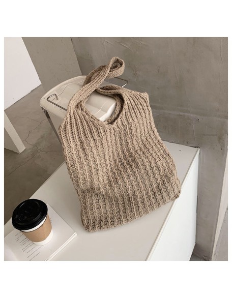 knitted and fitted tote bag