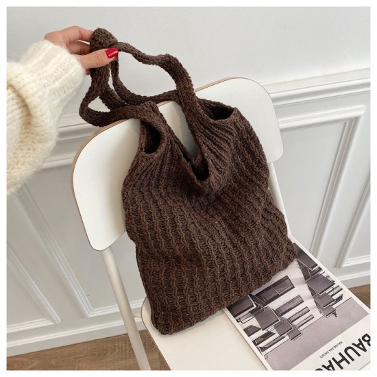 knitted and fitted tote bag