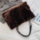 velvet plush shoulder bag