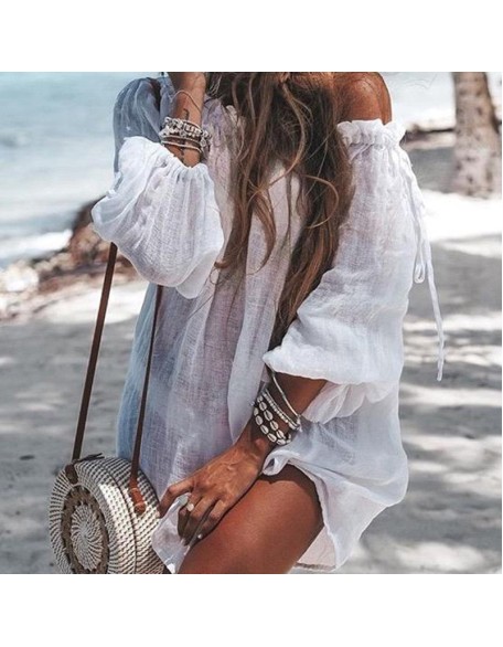 off the shoulder bikini cover up