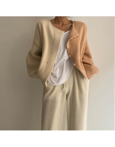 two-tone cardigan