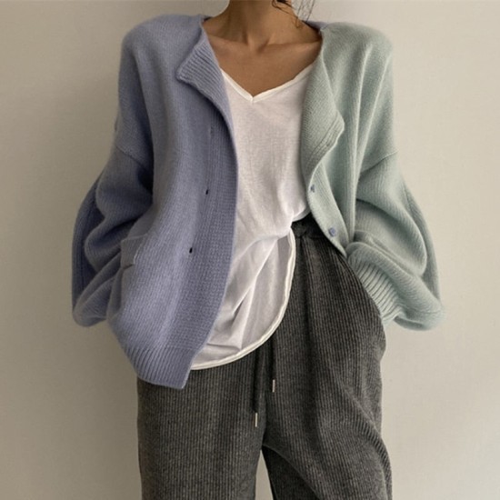 two-tone cardigan