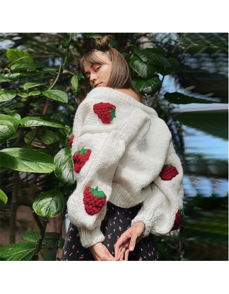 strawberry sugar knitted cardigan