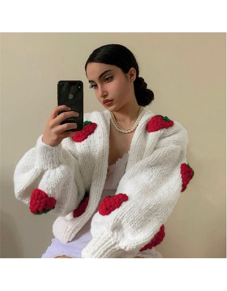 strawberry sugar knitted cardigan