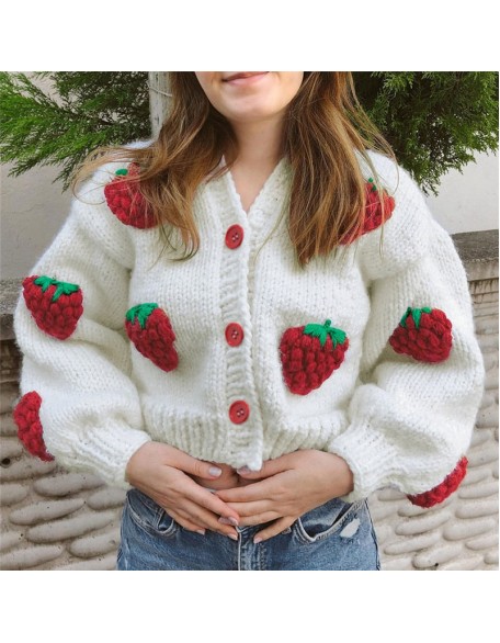 strawberry sugar knitted cardigan