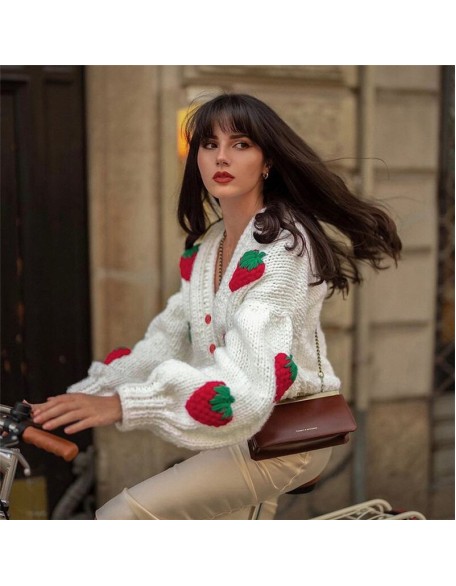 strawberry sugar knitted cardigan